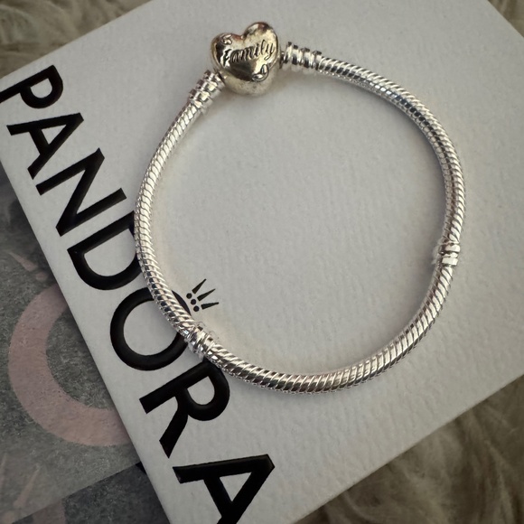 Pandora Family Tree Heart Clasp Snake Chain Bracelet - Picture 5 of 5